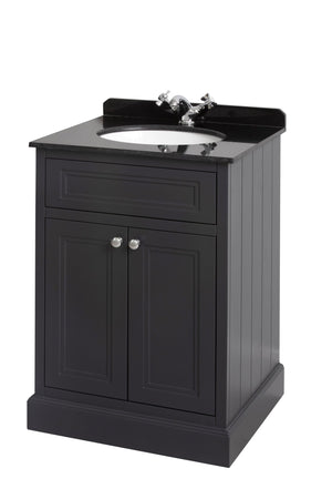 Bathroom Studio Charlotte 60cm Anthracite/Black Marble Unit & Basin - VANITY UNITS - Beattys of Loughrea