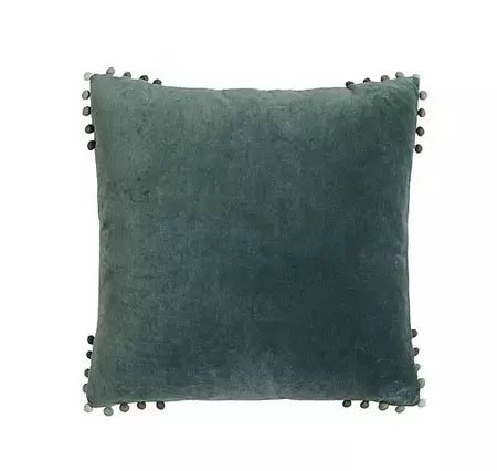 Velvet Feather Filled Cushion Moss 43 x 43cm - CUSHIONS/COVERS - Beattys of Loughrea
