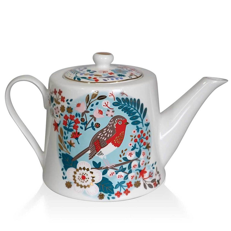 Tipperary Crystal Birdy Robin & Blue Tit Tea Pot - TEA/COFFEE MAKER/BODUM/MILLS - Beattys of Loughrea