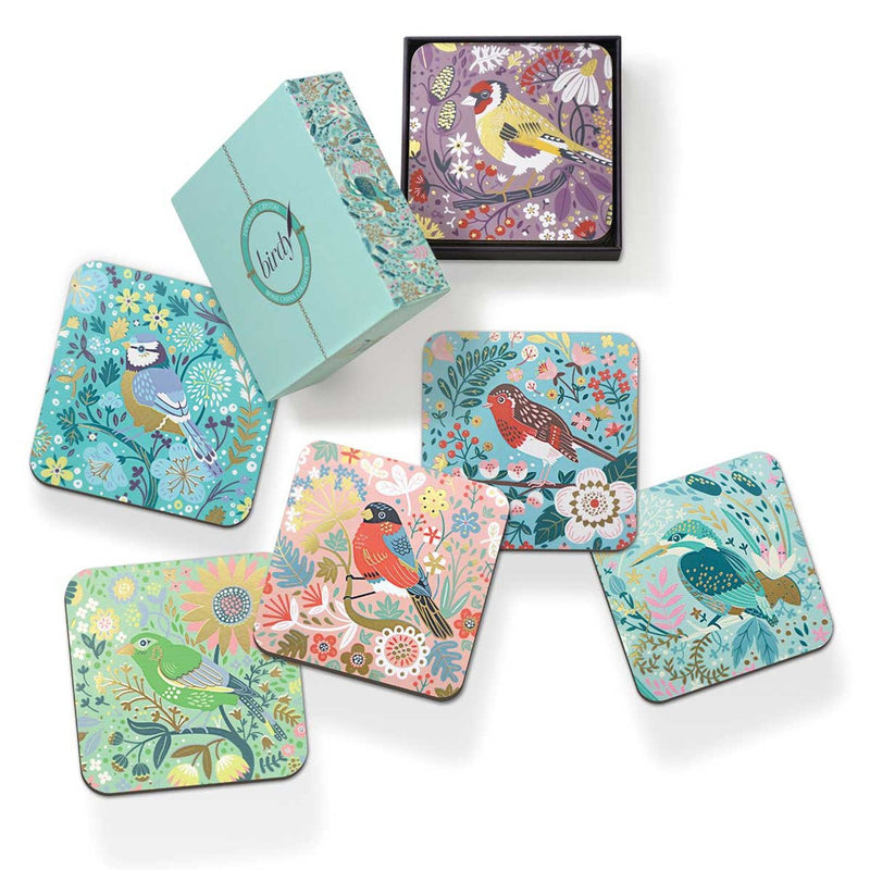 TIPPERARY CRYSTAL Birdy Set of 6 Coasters - TABLEMATS/COASTERS - Beattys of Loughrea