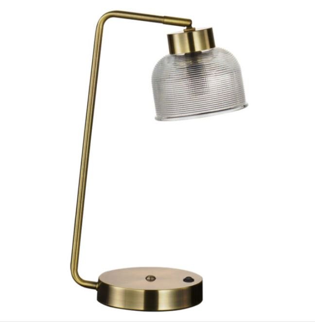 Antique Brass Executive Table Lamp - TABLE/BEDSIDE LAMPS - Beattys of Loughrea