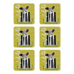 Denby Set Of 6 Cow Coasters - TABLEMATS/COASTERS - Beattys of Loughrea