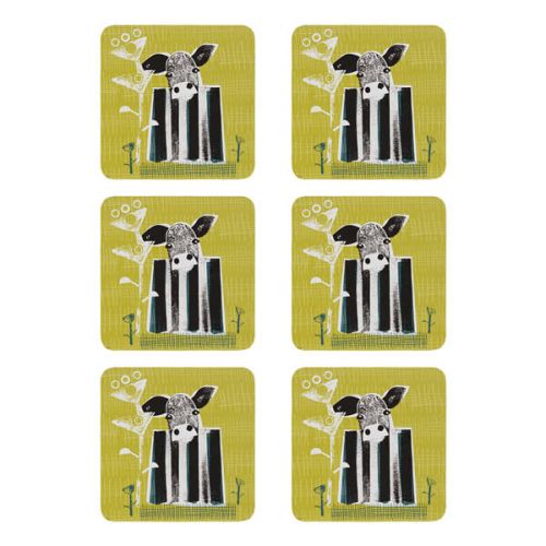 Denby Set Of 6 Cow Coasters - TABLEMATS/COASTERS - Beattys of Loughrea