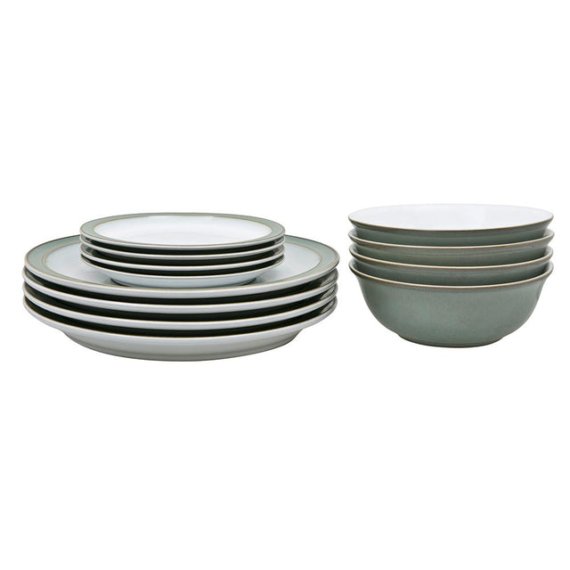 Denby Regency Green 12 Piece Box Set - TABLEWARE SETS - GENERAL - Beattys of Loughrea