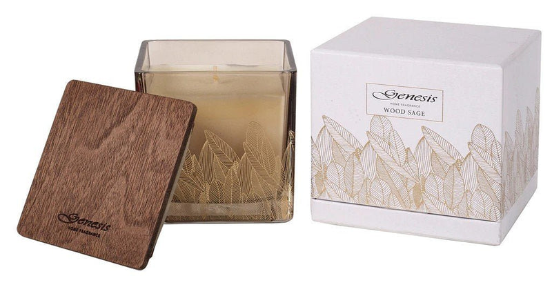 Mindy Brownes Wood Sage Square Medium Candle - CANDLES - Beattys of Loughrea