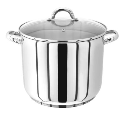 Judge Stockpots, 28cm Glass Lid Stockpot, 13L (JP84) - COOKWARE - S/STEEL - Beattys of Loughrea
