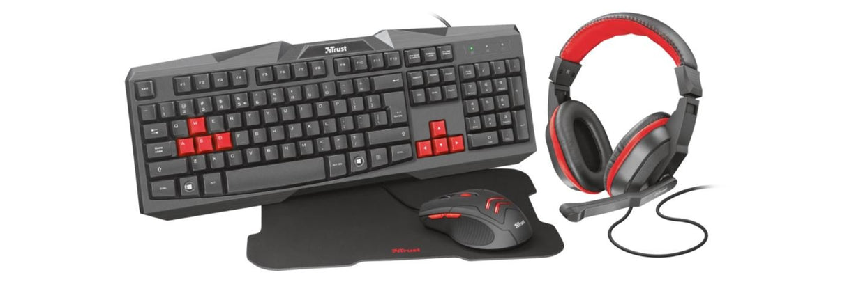 Trust Ziva 4In1 Gaming Bundle - KEYBOARDS - Beattys of Loughrea
