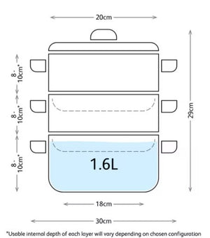 Judge 20cm 3 Tier Steamer Set - COOKWARE - S/STEEL - Beattys of Loughrea