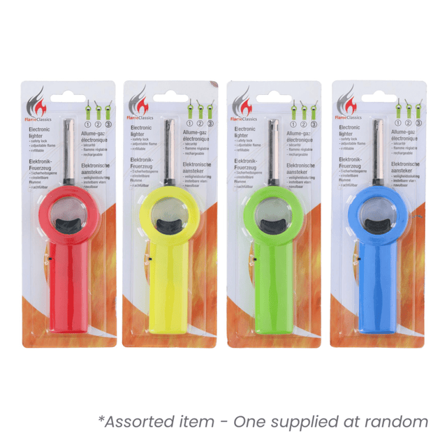 FlameClassics Gas Lighter Mini Assorted - One Supplied* - GAS LIGHTER - Beattys of Loughrea