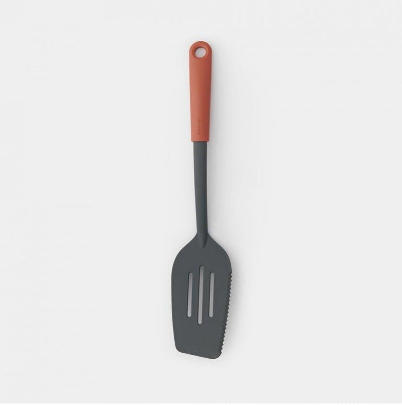 Spatula with Cutting Edge Terracotta Pink Handle - KITCHEN HAND TOOLS - Beattys of Loughrea