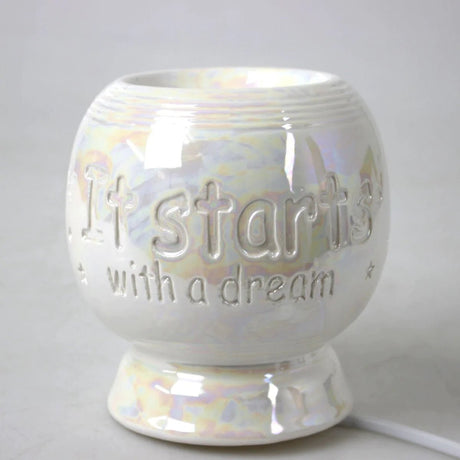 Desire Aroma Ceramic Wax Melt Burner It Starts with A Dream - POT POURRI/AROMATHERAPY/OILS/DIFFUSER - Beattys of Loughrea