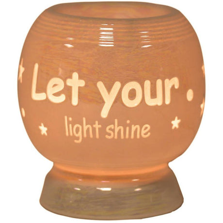 Desire Aroma Ceramic Wax Melt Burner Let your Light Shine - POT POURRI/AROMATHERAPY/OILS/DIFFUSER - Beattys of Loughrea