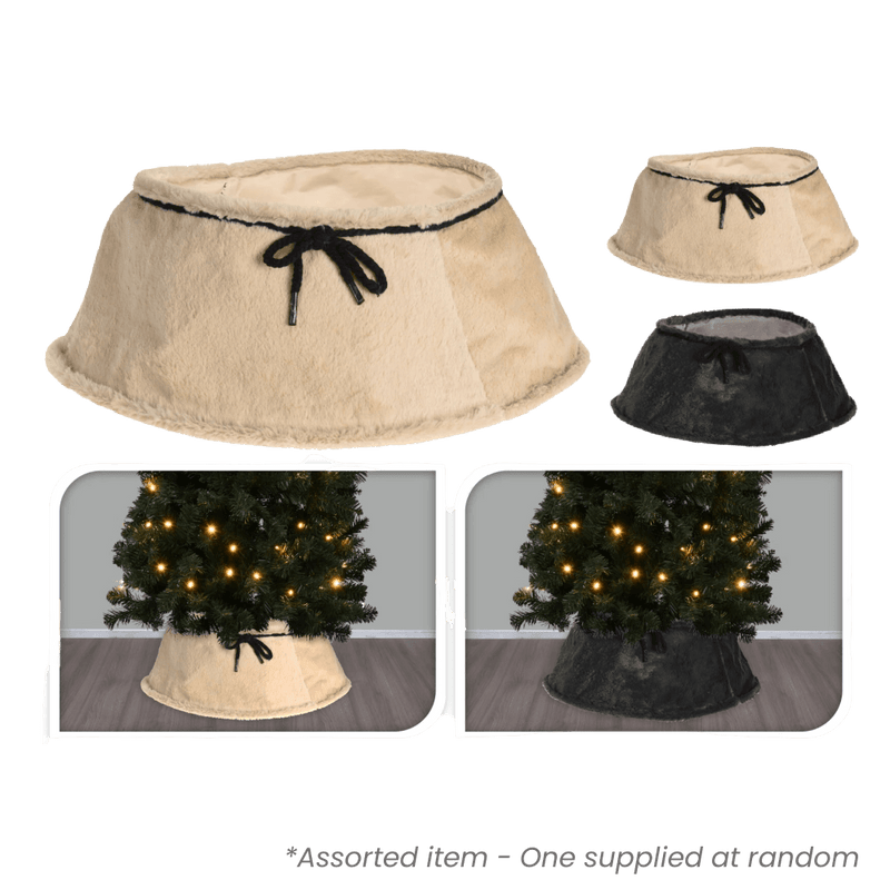 Fur Christmas Tree Skirt 60cm - XMAS TREE STANDS / BAGS / SKIRTS - Beattys of Loughrea