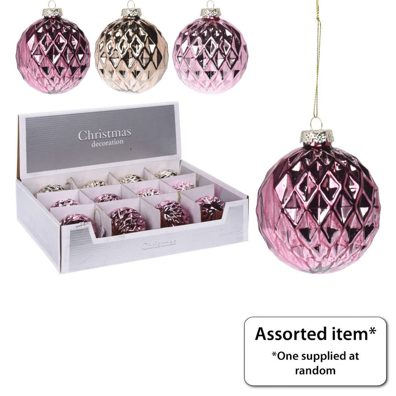 Christmas Decorative Bauble 80mm - XMAS TREE STANDS / BAGS / SKIRTS - Beattys of Loughrea