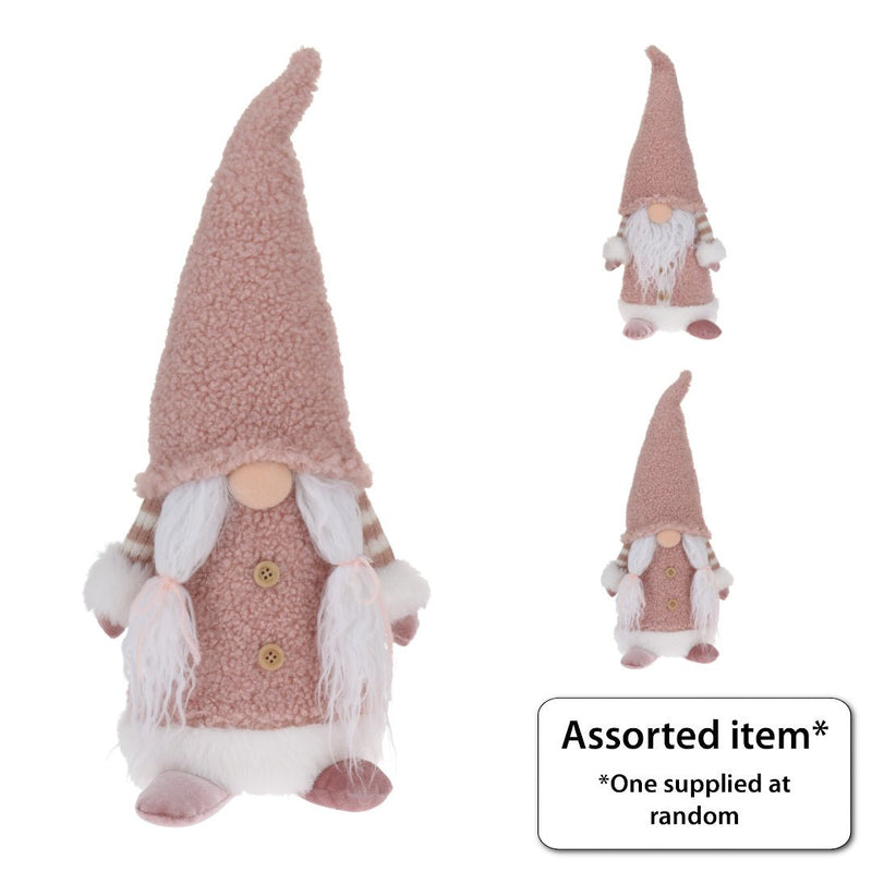 Gnome with Pink Hat Standing 45cm - XMAS SOFT DECOS - Beattys of Loughrea