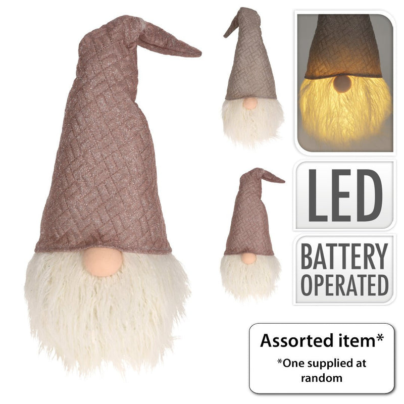 Gnome with LED Light 70cm - XMAS ROOM DECORATION LARGE AND LIGHT UP - Beattys of Loughrea