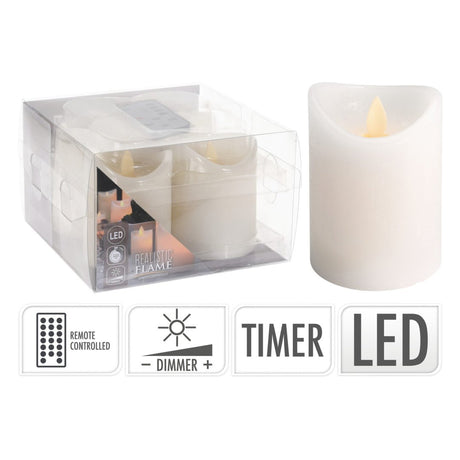 Set of 4 Remote Control LED Candles - BATTERY LED CANDLES - Beattys of Loughrea