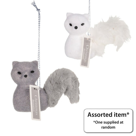 Hanging Fox Decoration 12cm - XMAS HANGING DECOS - Beattys of Loughrea