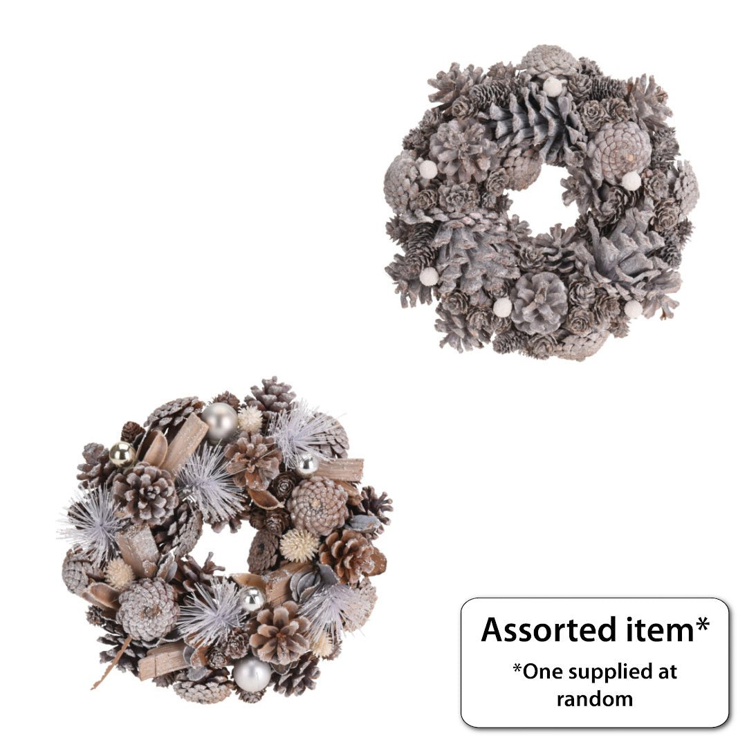 Wreath with Pine Cones 24cm - XMAS WREATHS - Beattys of Loughrea