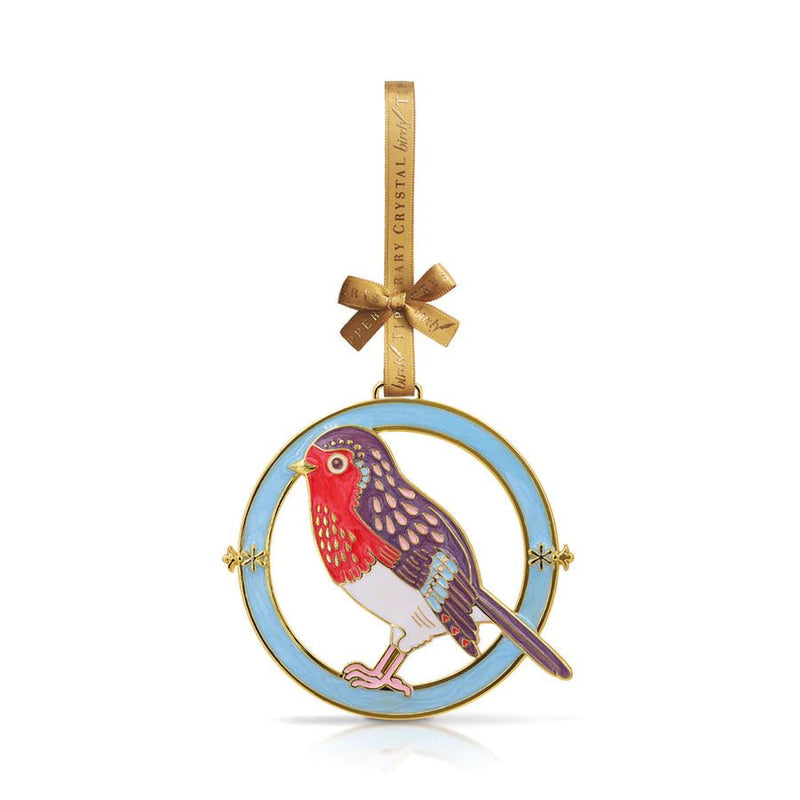 Tipperary Crystal Hanging Christmas Decoration Birdy - Robin - XMAS DECORATIONS - Beattys of Loughrea