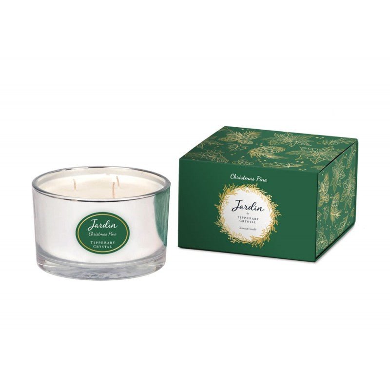 Tipperary Crystal Jardin Collection 3 Wick Candle - Christmas Pine - CANDLES - Beattys of Loughrea