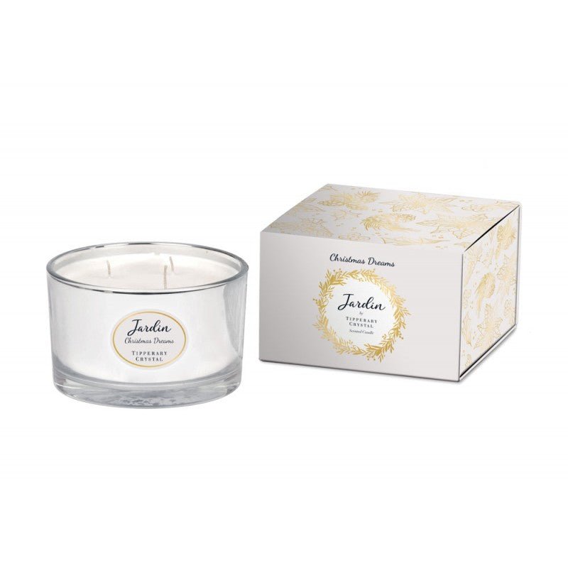 Tipperary Crystal Jardin Collection 3 Wick Candle - Christmas Dreams - CANDLES - Beattys of Loughrea