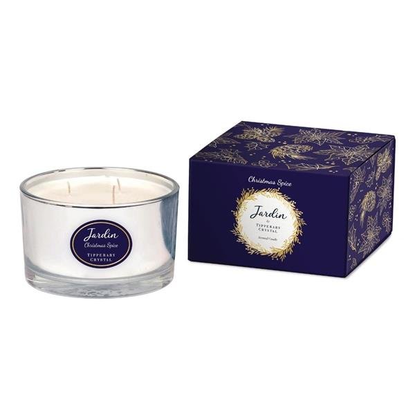Tipperary Crystal Jardin Collection 3 Wick Candle - Christmas Spice - CANDLES - Beattys of Loughrea
