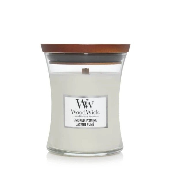 WoodWick Smoked Jasmine Medium Jar Candle - CANDLES - Beattys of Loughrea