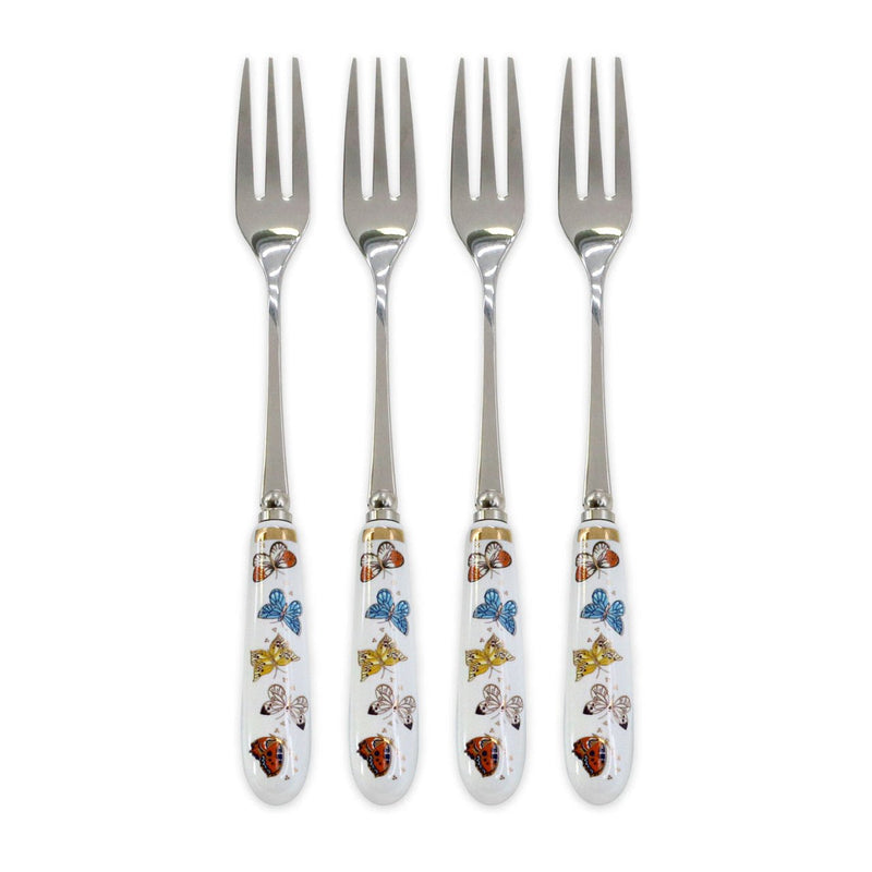 TIPPERARY CRYSTAL Butterfly Pastry Forks Set of 4 - CUTLERY/KNIFE SET/BLOCK - Beattys of Loughrea