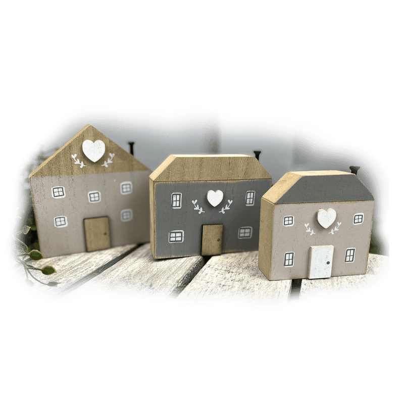 Set of 3 House Blocks - ORNAMENTS - Beattys of Loughrea