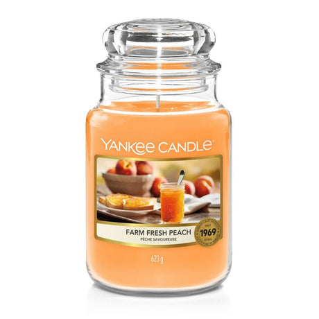 Farm Fresh Peach Large Yankee Candle 623g - Beattys of Loughrea | www.beattys.ie
