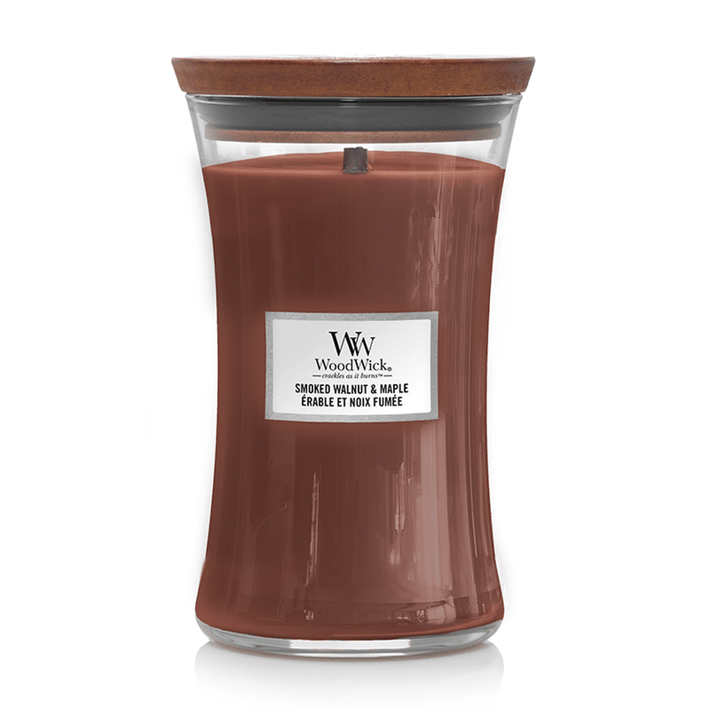 WoodWick Smoked Walnut & Maple Large Jar Candle - CANDLES - Beattys of Loughrea