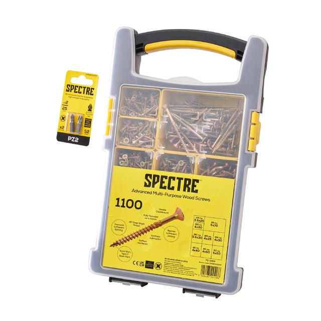 Forgefix 1100 Piece Spectre Advanced Screw Set - COACH SCREWS - Beattys of Loughrea