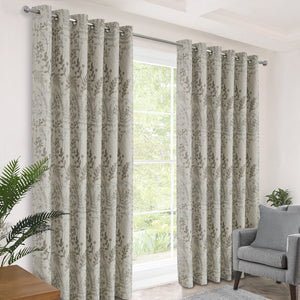 Foliage Birch Eyelet Curtains 66 x 90 - CURTAINS - READY MADE - Beattys of Loughrea