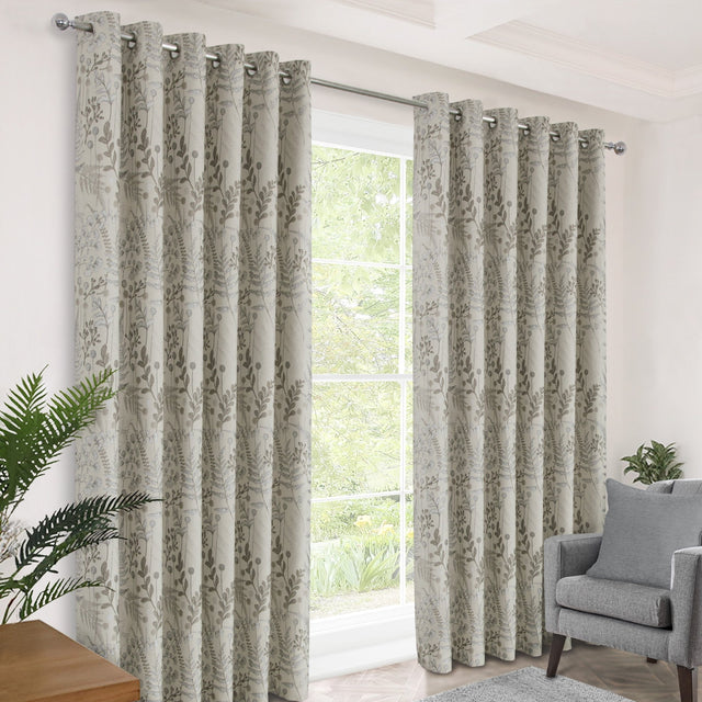 Foliage Birch Eyelet Curtains 66 x 90 - CURTAINS - READY MADE - Beattys of Loughrea