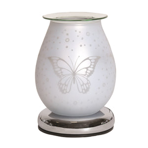 Electric Wax Melt Burner Touch - White Satin Butterfly - POT POURRI/AROMATHERAPY/OILS/DIFFUSER - Beattys of Loughrea