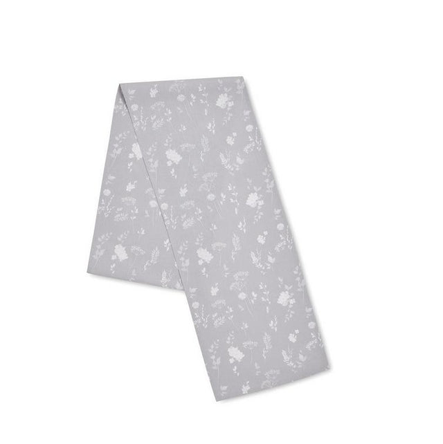 Catherine Lansfield Meadowsweet Floral 33 x 220cm Table Runner White/Grey - APRON/GLOVE/TEXTILE - Beattys of Loughrea