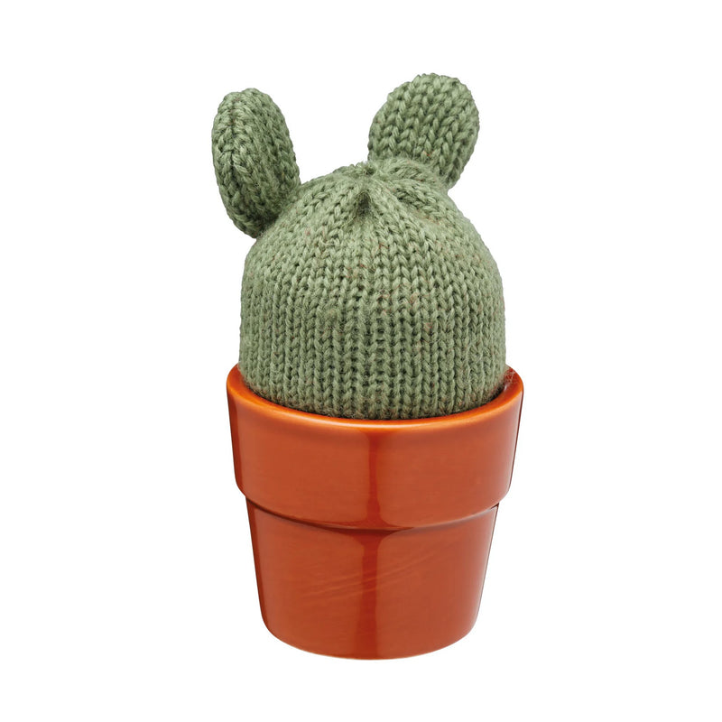 Ceramic 'Cactus' Novelty Egg Cup with Knitted Egg Cosy - GENERAL LOOSE WARE - Beattys of Loughrea