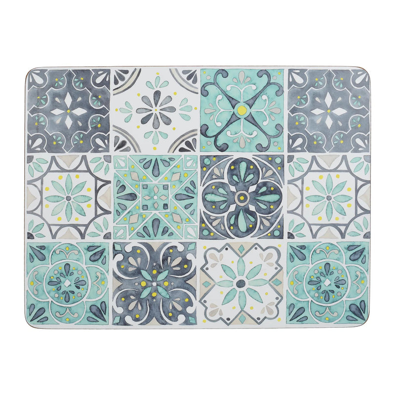 Creative Tops Green Tile Pack Of 6 Placemats - TABLEMATS/COASTERS - Beattys of Loughrea