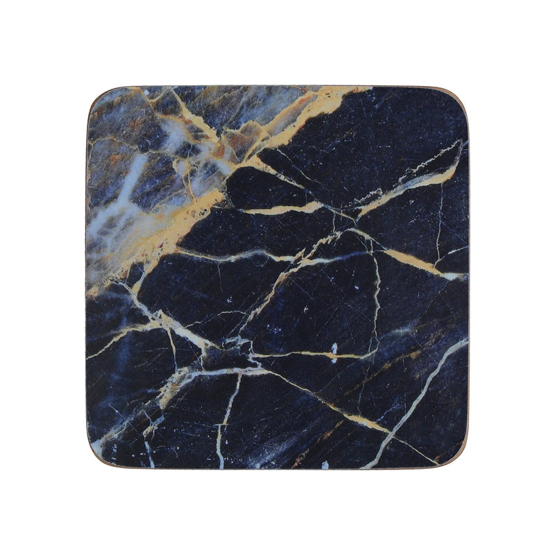 Creative Tops Navy Marble Pack Of 6 Premium Coasters - TABLEMATS/COASTERS - Beattys of Loughrea