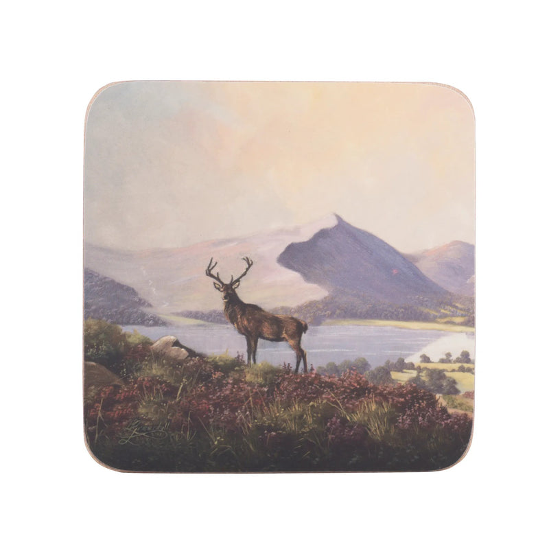 Creative Tops Highland Stag Pack Of 6 Premium Coasters - TABLEMATS/COASTERS - Beattys of Loughrea