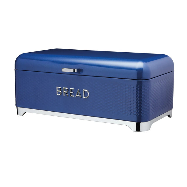 Lovello Textured Bread Bin - Midnight Blue - S/STEEL KITCHENWARE - Beattys of Loughrea