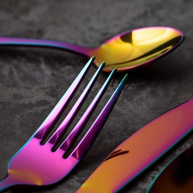 Mikasa Iridescent Cutlery Set Stainless Steel, 16 Pieces - CUTLERY/KNIFE SET/BLOCK - Beattys of Loughrea