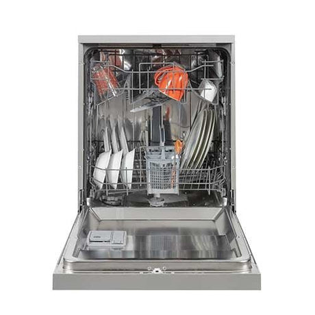 NordMende 60cm Freestanding Dishwasher Silver DW67SL - DISHWASHERS - Beattys of Loughrea