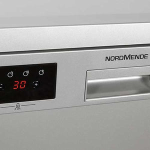 NordMende 60cm Freestanding Dishwasher Silver DW67SL - DISHWASHERS - Beattys of Loughrea