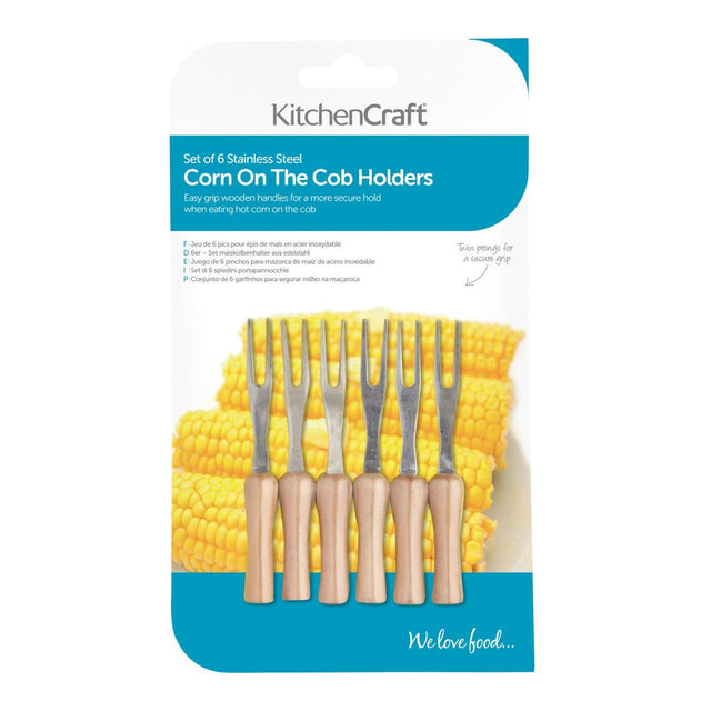 KitchenCraft Set of 6 Corn on the Cob Holders - KITCHEN HAND TOOLS - Beattys of Loughrea