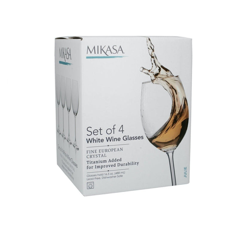 Mikasa Julie Set Of 4 16.5Oz White Wine Glasses - DRINKING GLASSES - Beattys of Loughrea