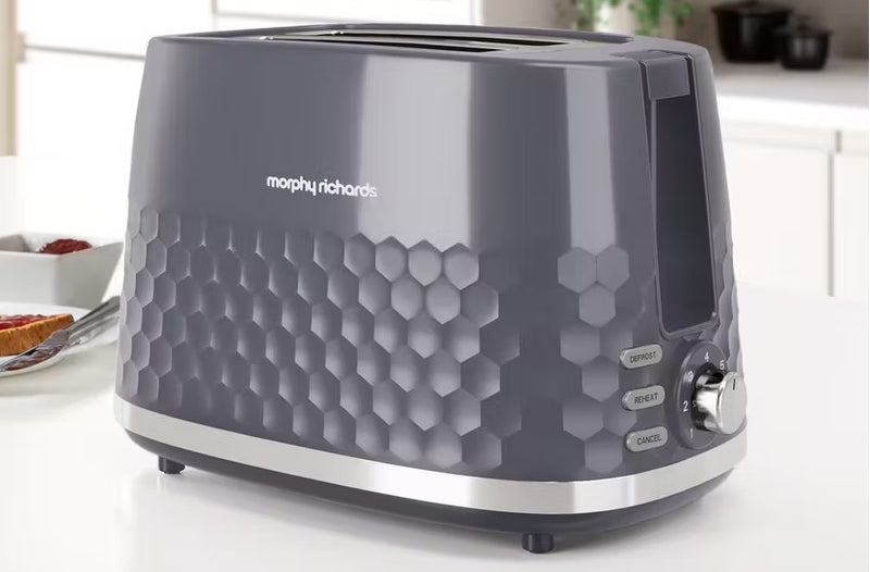 Morphy Richards Hive 2 Slice Toaster - 220033 | Grey - TOASTERS - Beattys of Loughrea