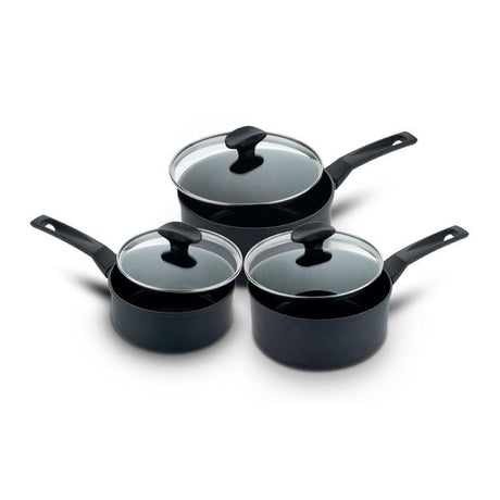 Prestige 9 X Tougher 3 Piece Saucepan Set - COOKWARE - S/STEEL - Beattys of Loughrea