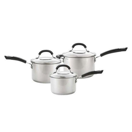 Circulon Total Stainless Steel Set 3 Piece Saucepan Set - COOKWARE - S/STEEL - Beattys of Loughrea